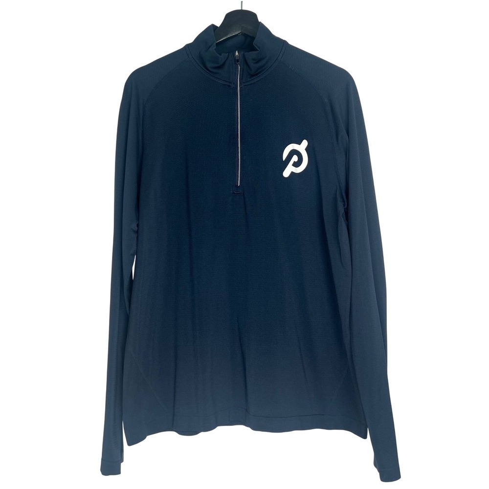 Lululemon Peloton Mens Metal Vent Tech 1/2 Zip 2.0 Navy Blue Pullover XL